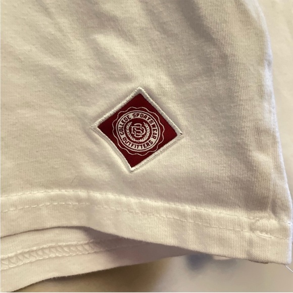 SuperDry White & Orange Graphic Long Sleeve Crewneck Cotton Tee - Size Medium - Picture 10 of 16